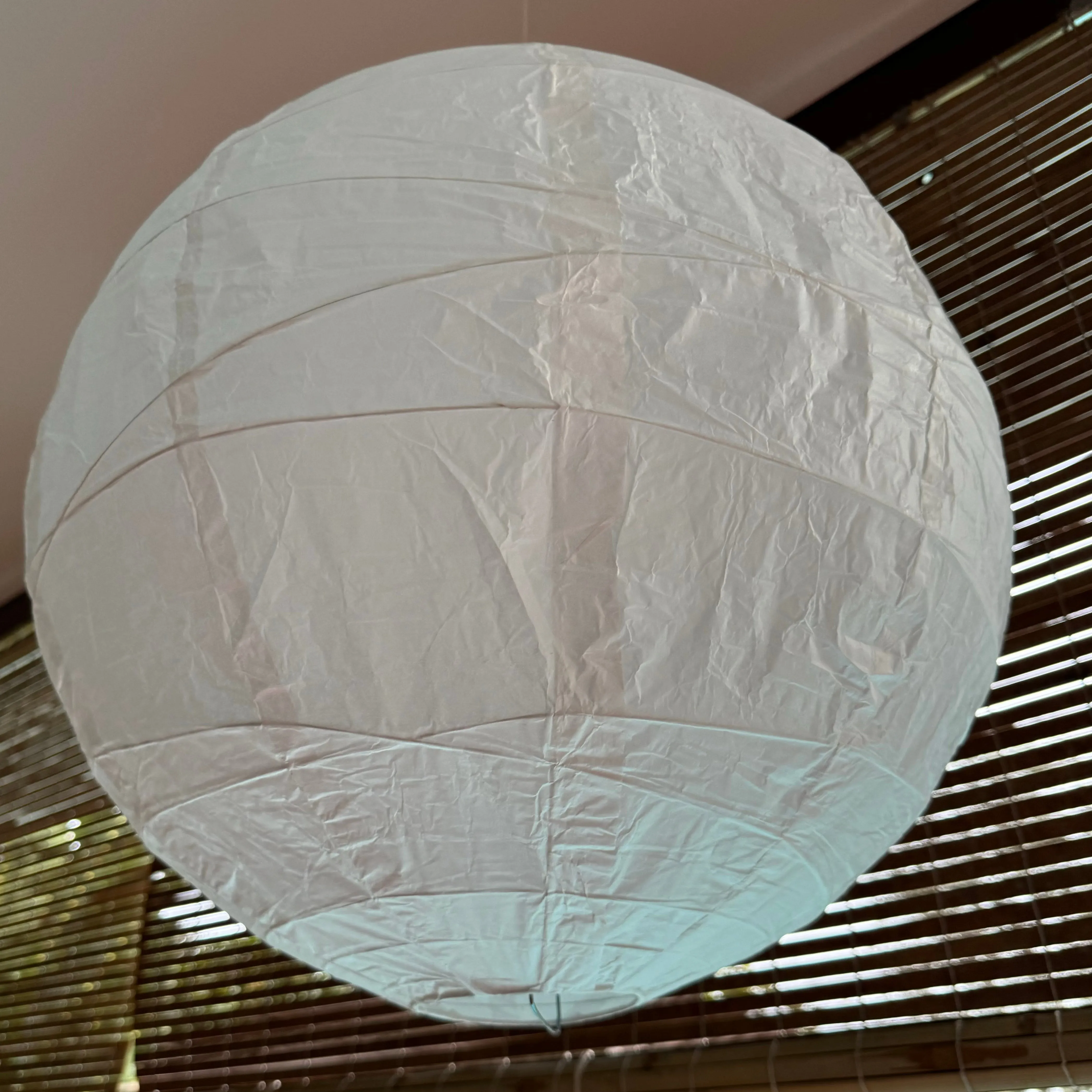 2 pack - 50cm IRREGULAR RIBBED White Paper Lantern