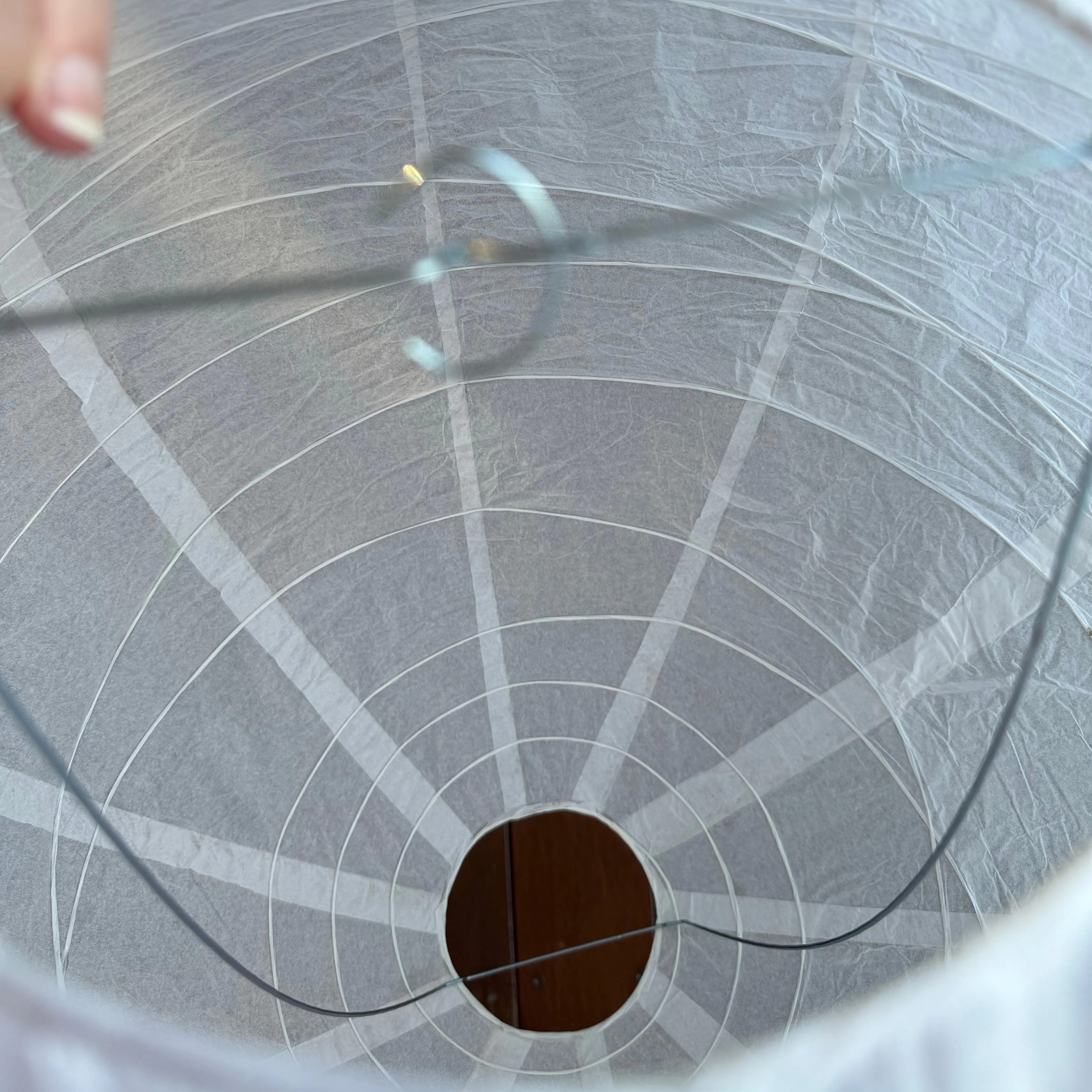 2 pack - 50cm IRREGULAR RIBBED White Paper Lantern