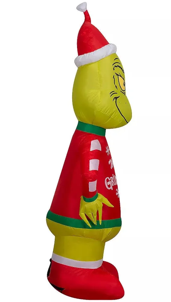 4' Airblown® Grinch Wearing an Ugly Sweater Christmas Inflatable