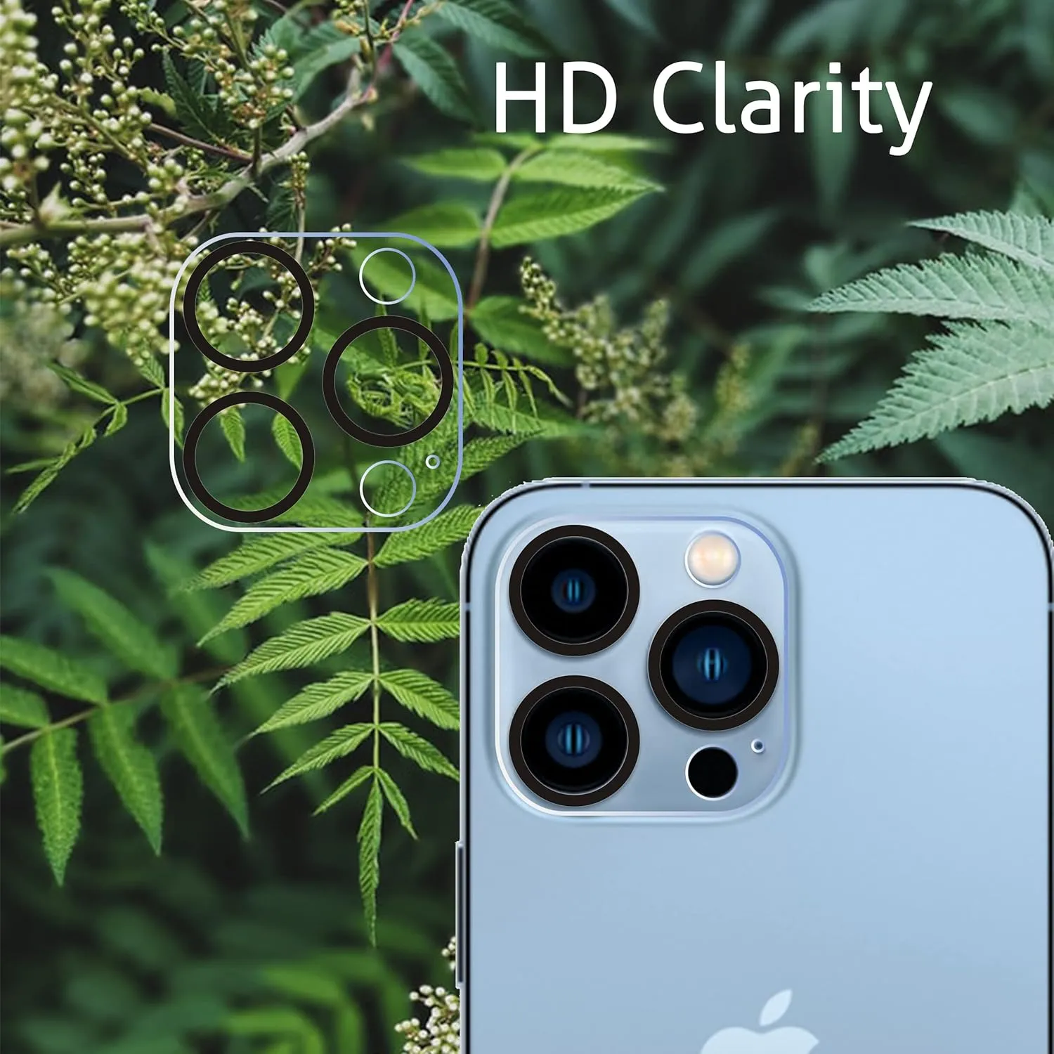 Ailun 3 Pack Camera Lens Protector for iPhone 16 Pro 6.3" / 14 Pro 6.1" & iPhone 16 Pro Max 6.9" / 14 Pro Max 6.7",Tempered Glass,9H Hardness,Anti-Scratch,Case Friendly[Does not Affect Night Shots]