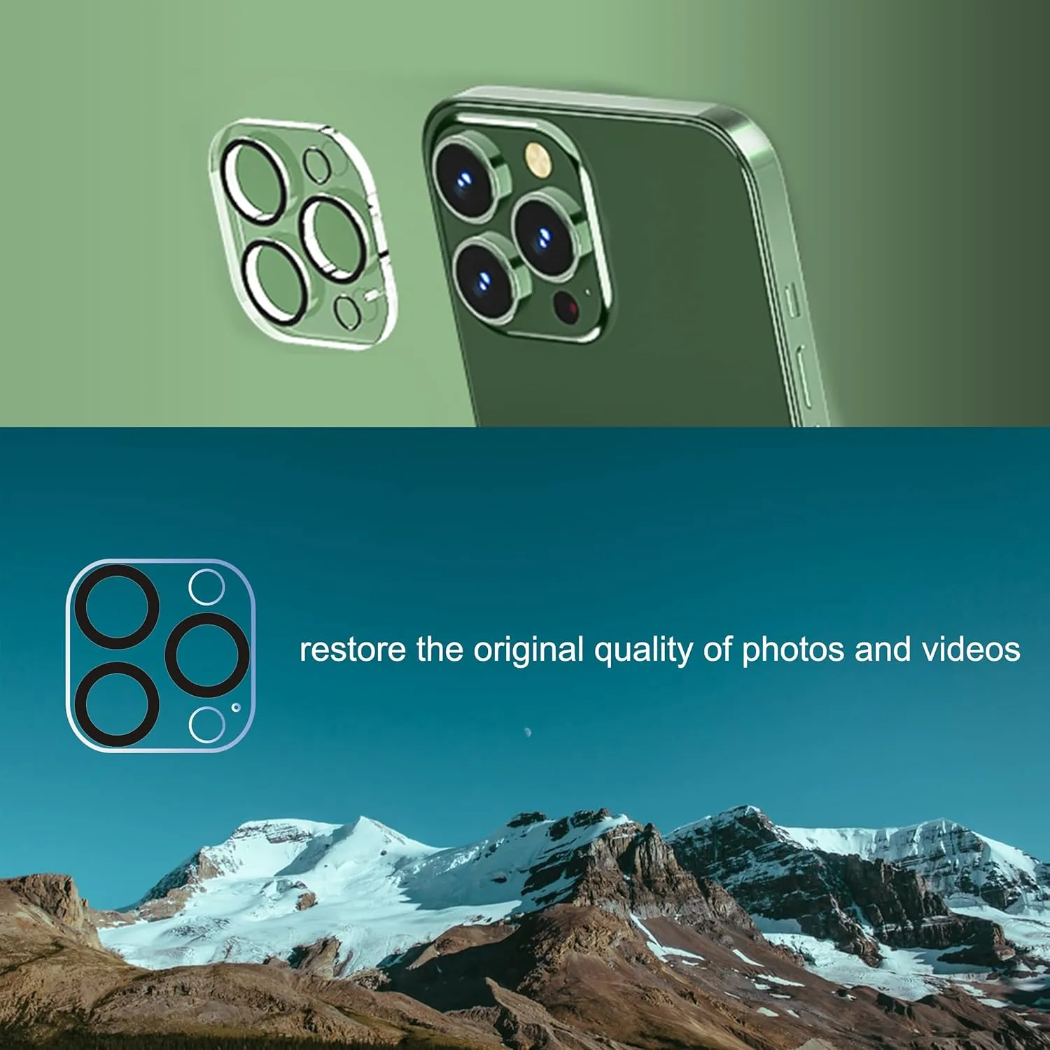 Ailun 3 Pack Camera Lens Protector for iPhone 16 Pro 6.3" / 14 Pro 6.1" & iPhone 16 Pro Max 6.9" / 14 Pro Max 6.7",Tempered Glass,9H Hardness,Anti-Scratch,Case Friendly[Does not Affect Night Shots]