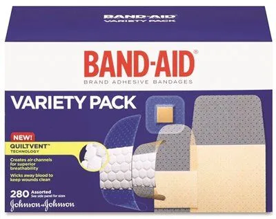 Band-Aid Variety Pack White 280 Per Box
