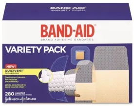Band-Aid Variety Pack White 280 Per Box