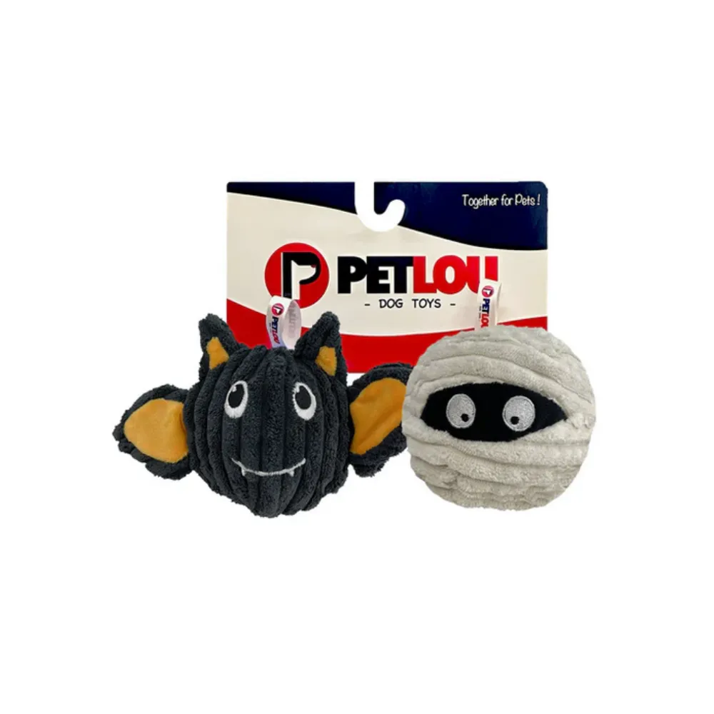 Bat and Mummy Spike Ball Dog Toy