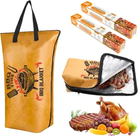 BBQ Blanket for Resting Meat - 22inch Meat Resting Blanket with Wide Mouth | Durable Gifts for Men Who Has Everything | Smoker Meat Resting Blanket for Large Brisket/Beef/Pork Shoulders/Turkeys