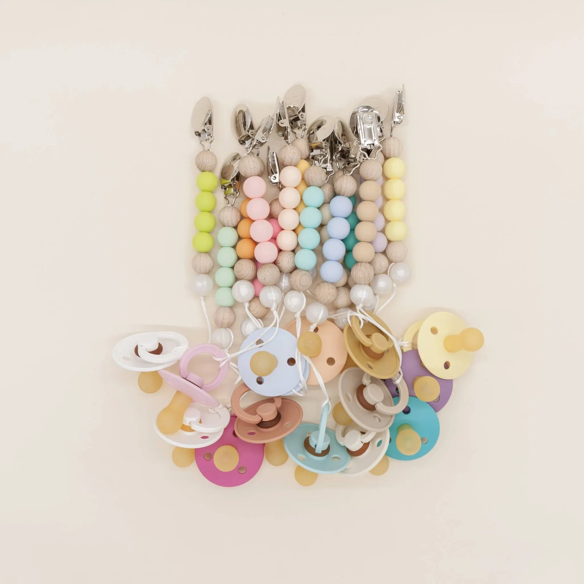 Be Mummy - Mini pacifier holder - Pearl: Camel
