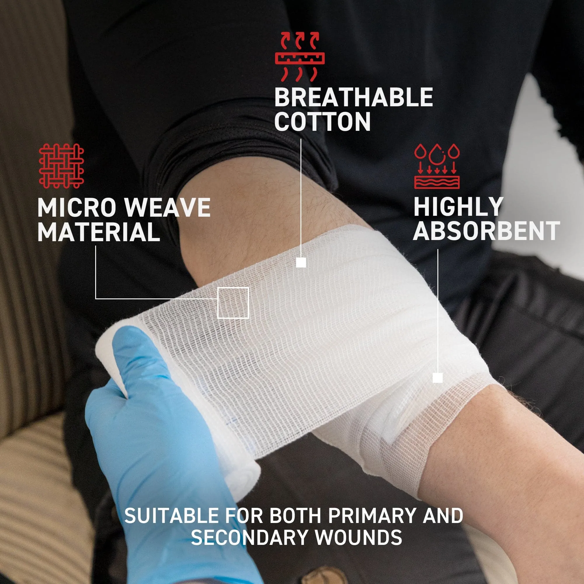 Conforming Stretch Bandage (2"), 5.08cm x 4.5m - Ready First Aid (Pack of 12)