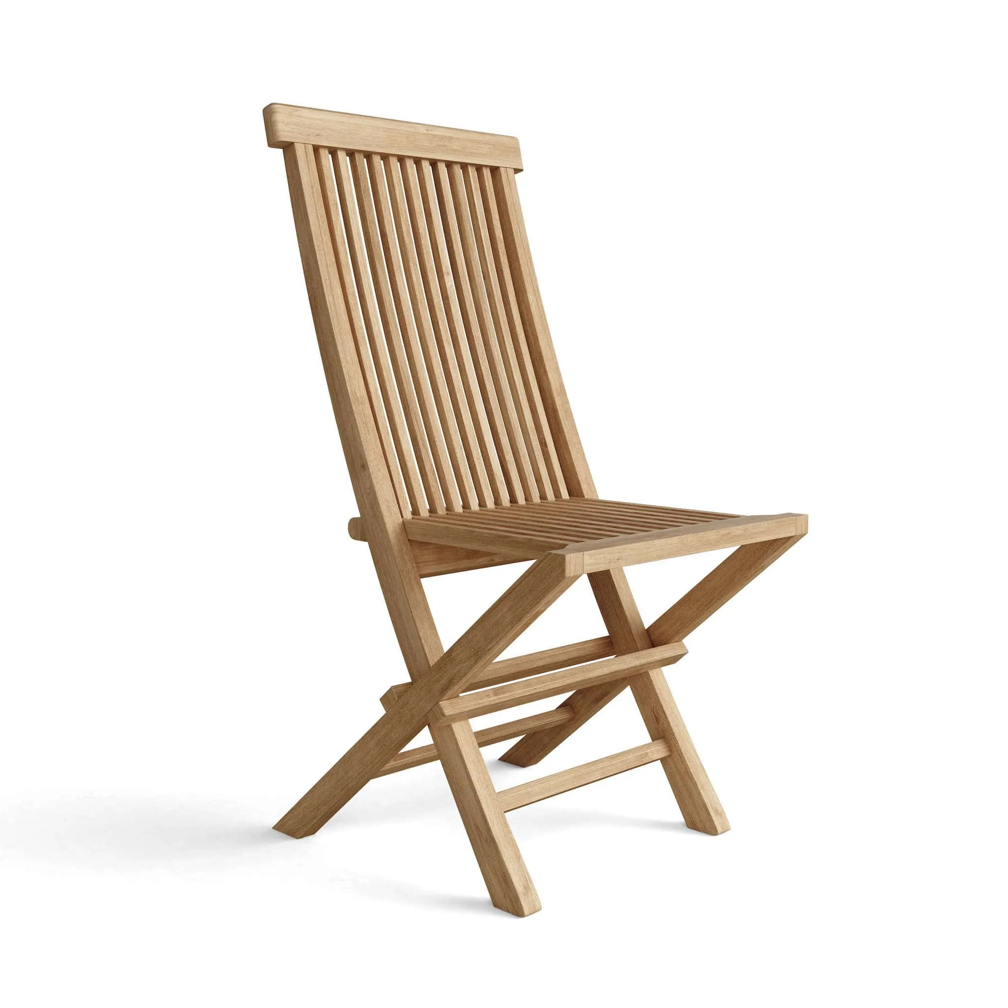 Convenient 5-Piece Teak Folding Dining Set, Nimble Design Allows Ease of Movement & Storage.