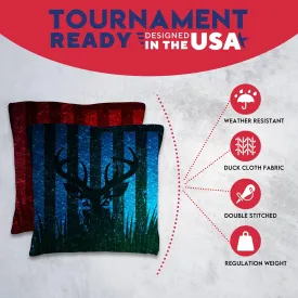 CornholeGamesUSA Pro Cornhole Bags Set of 8 Regulation - Professional Cornhole Bags for Tournament Play, Slick n Stick Bean Bags for Cornhole, Corn Hole Bags Regulation Set of 8- Made in USA
