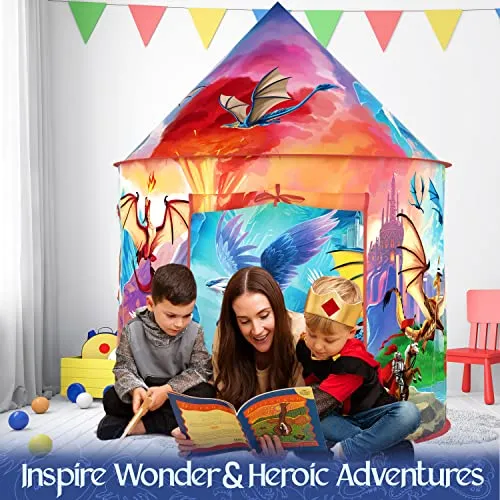 Dragon Hero Kids Tent With Roar Button Epic Dragon Tent Pop Up Tent