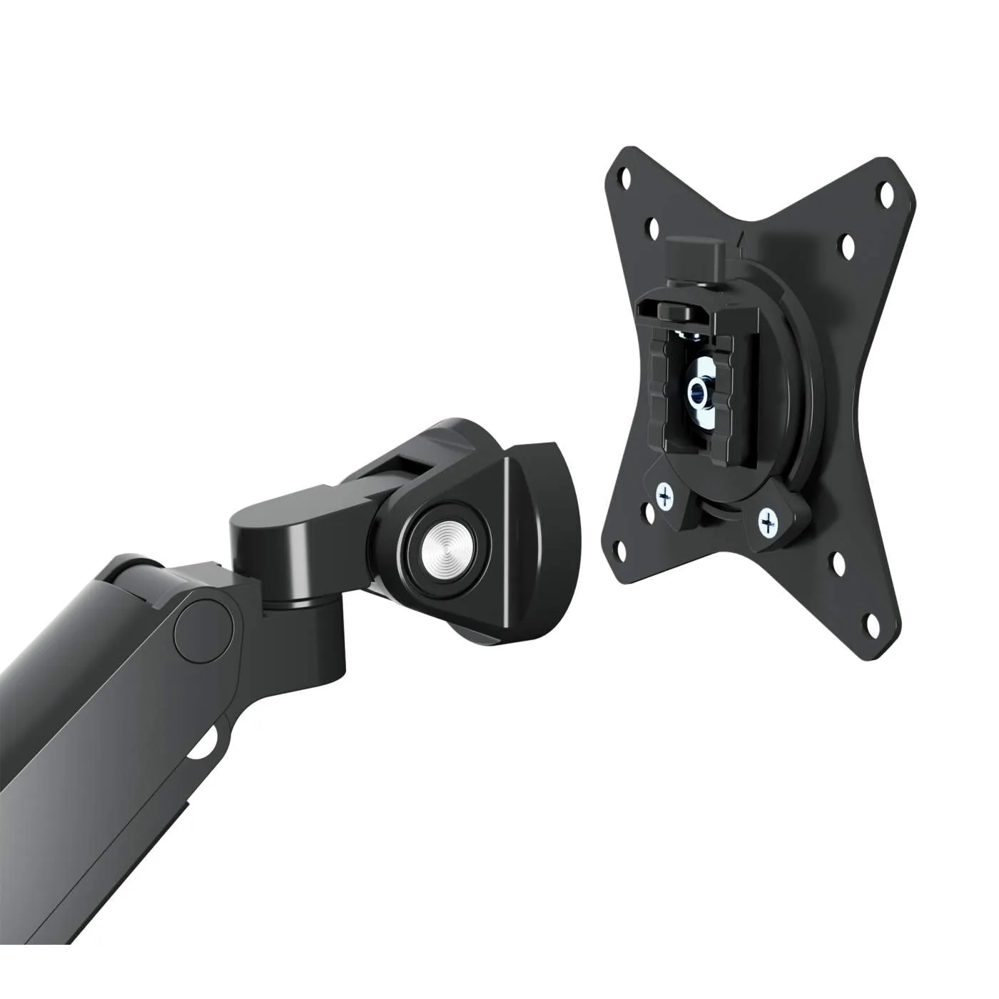 Dual Monitor Desk Mount with Integrated Docking Station