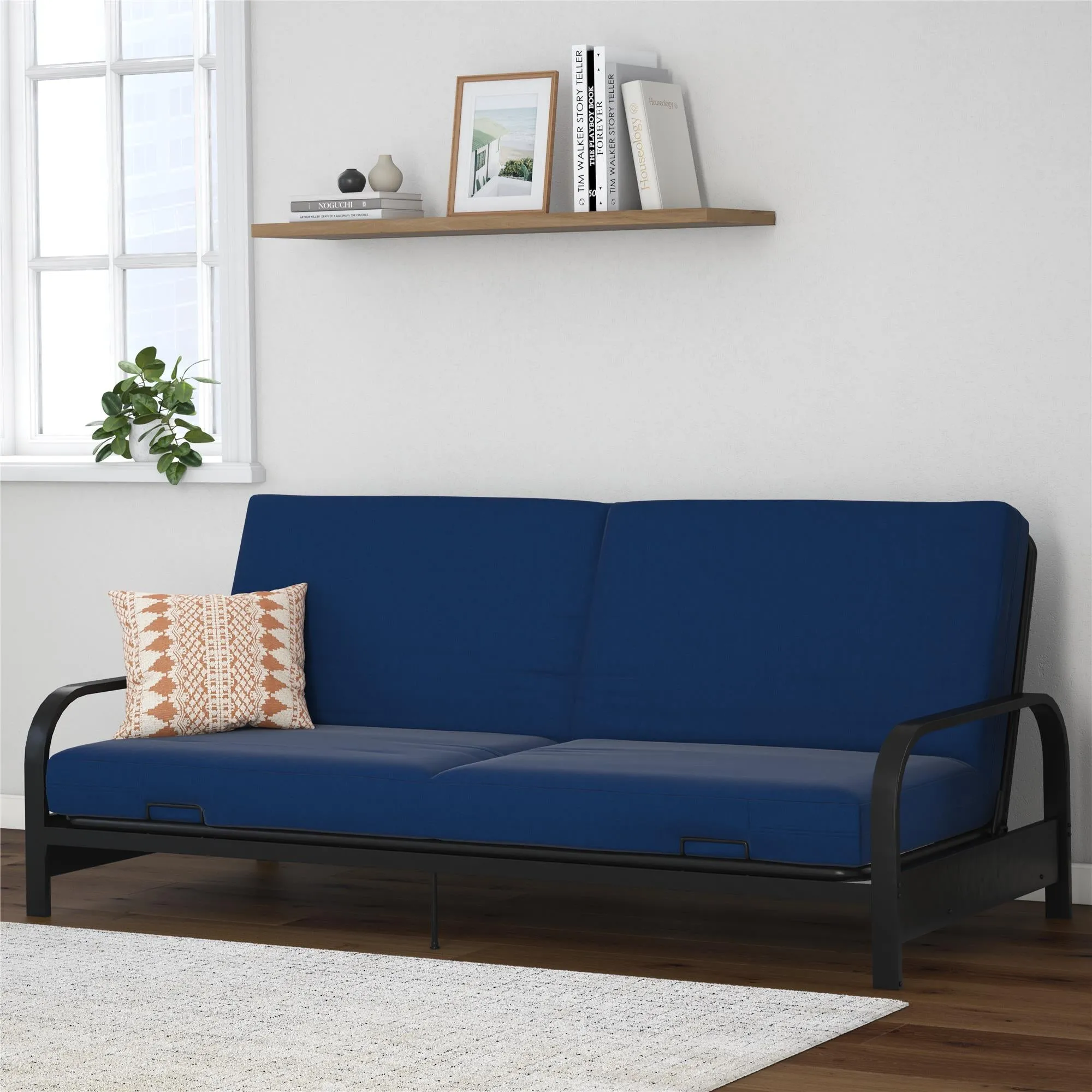 Elbern Futon Set with Black Frame and 6" Mattress