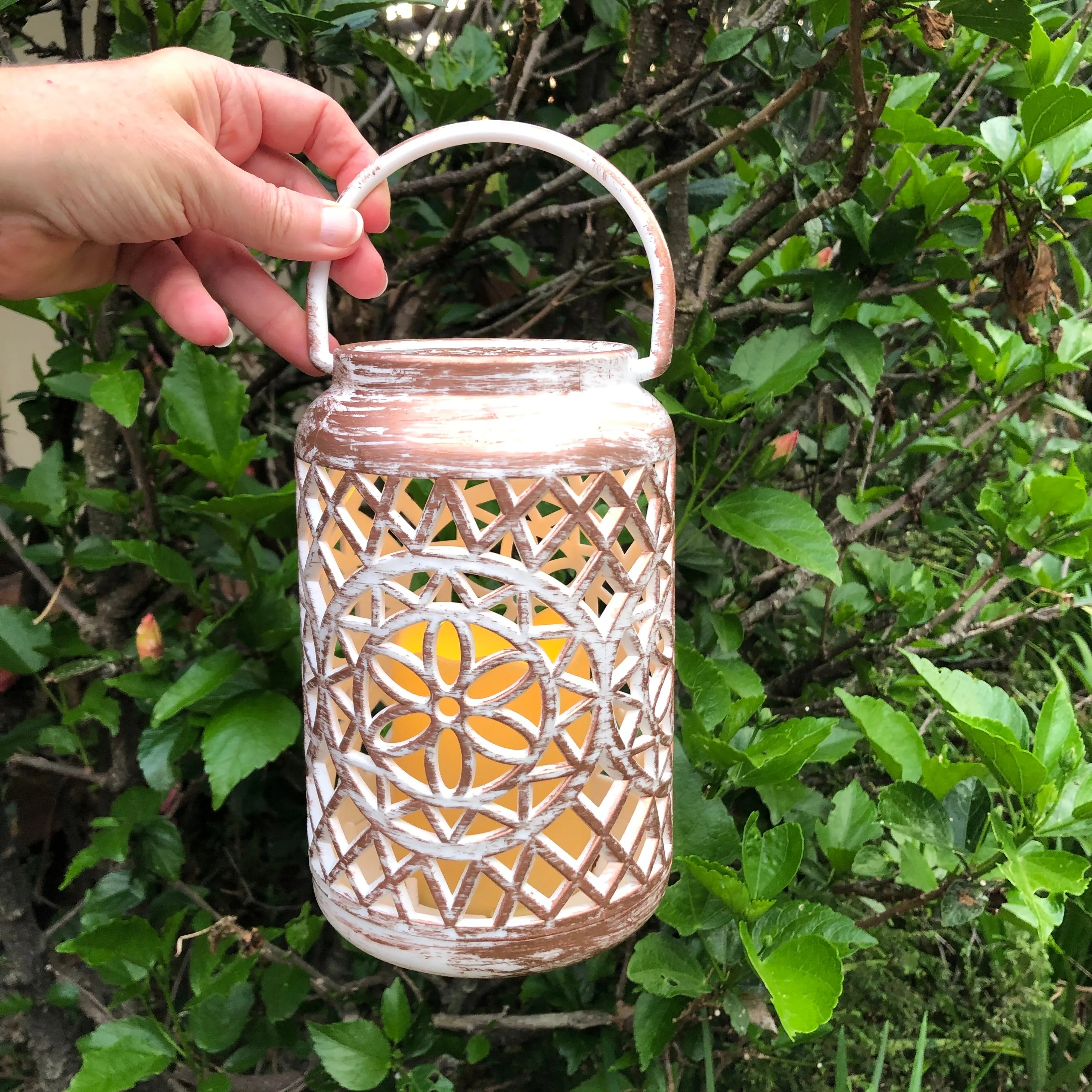 Exotic Flower Lantern with LED Candle