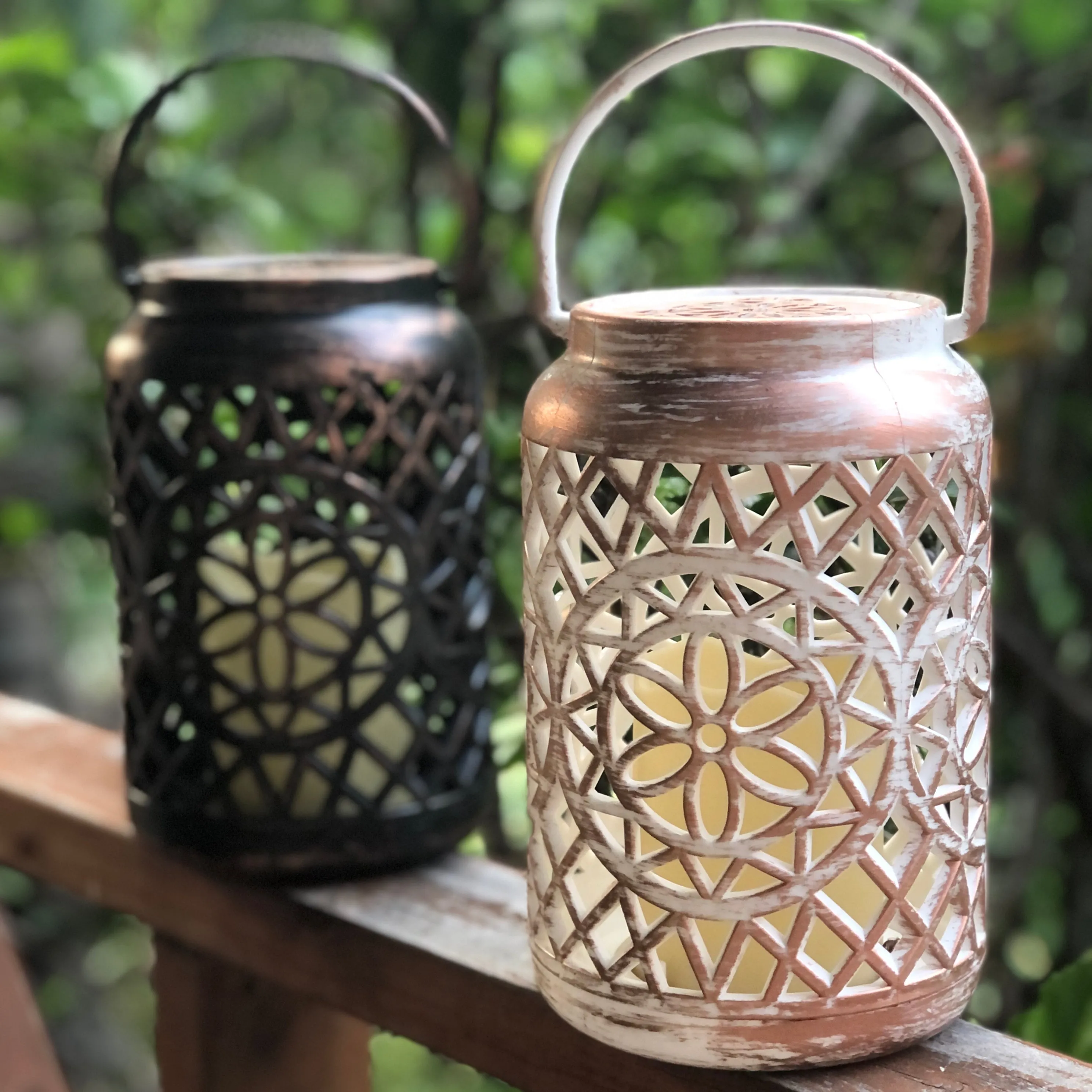 Exotic Flower Lantern with LED Candle