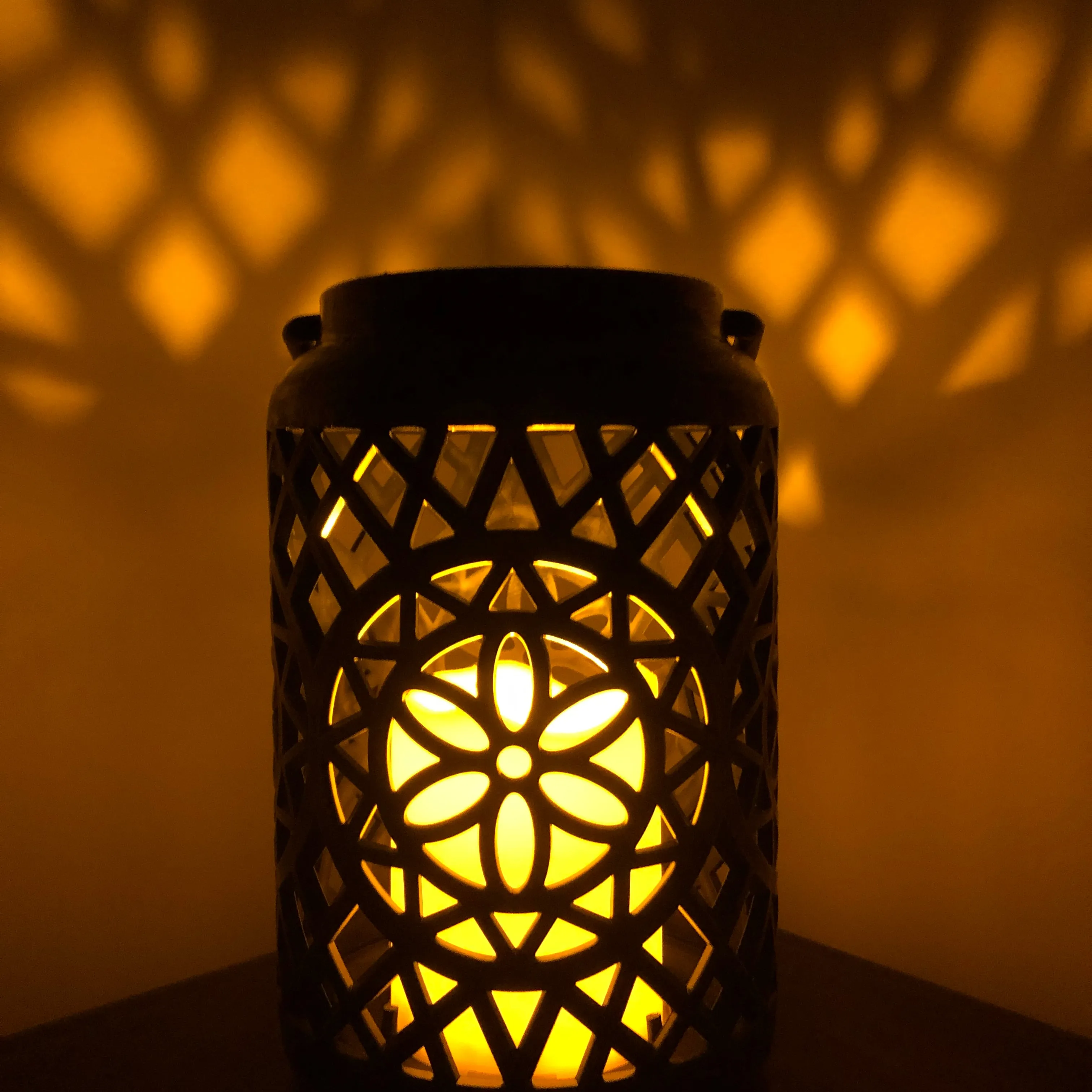 Exotic Flower Lantern with LED Candle
