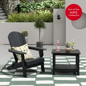 Florence HIPS Folding Adirondack Chair with Side Table Set