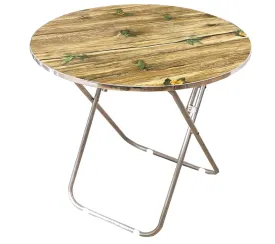 Furnitu Folding Tray Table Folding Camping Table - Iron Frame Manufactured Wood Top With A Contemporary Finish Folds For Easy Storage Outdoor