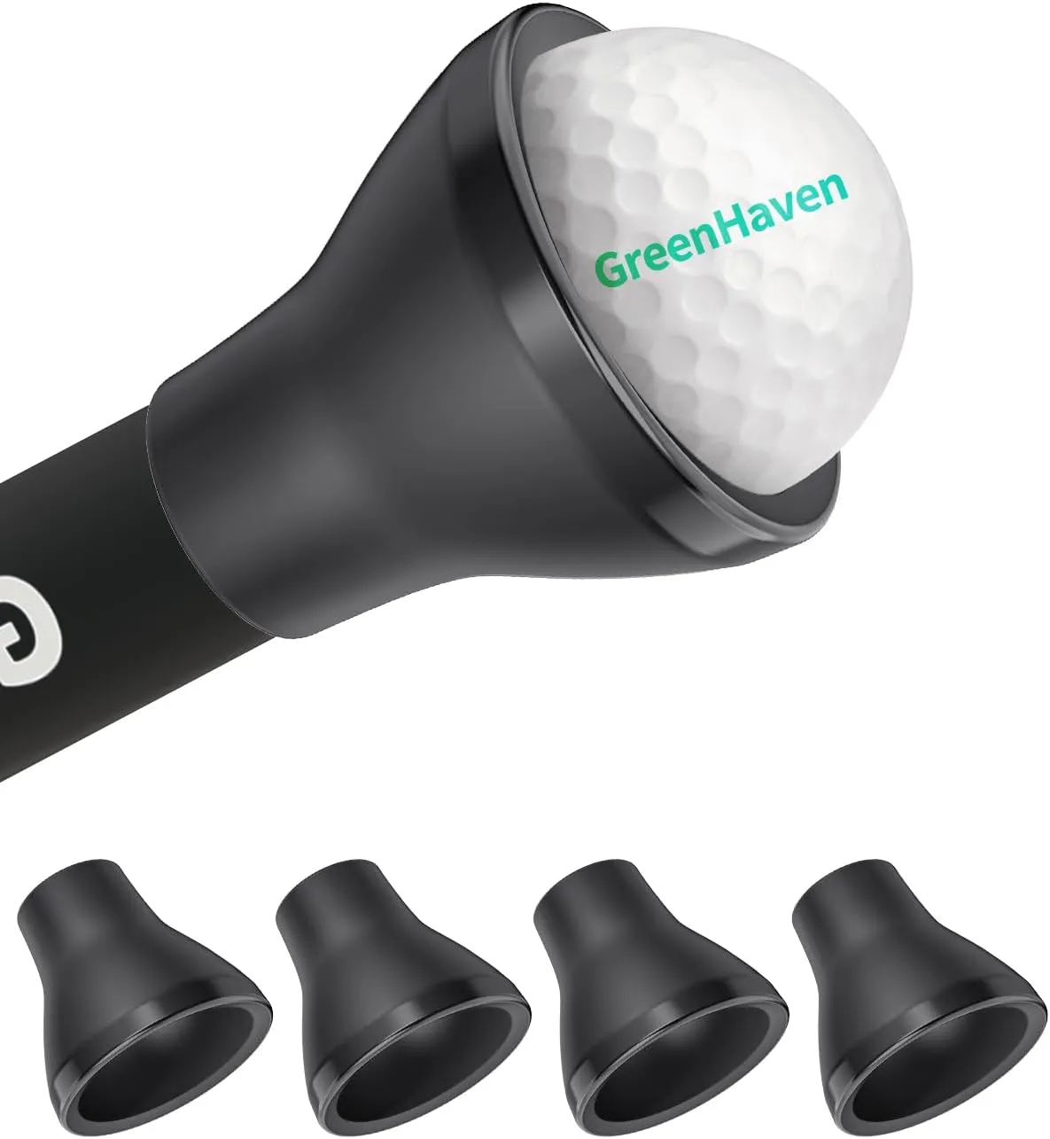GreenHaven Golf Ball Retriever Grabber for Putters Golf Pick-up Portable Grip Sucker Tool Back Saver for Golfers3-4 Pack