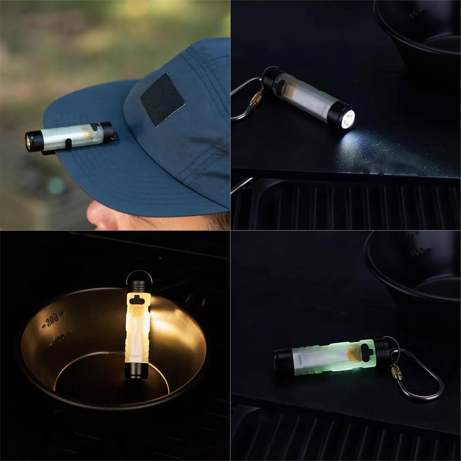 Hands Frees Caps Lamp Aluminum Alloy Headlamp LED Clip On Light Rechargeable Hat Brim Lamp Outdoor Caps Mount Flashlight