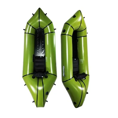 Hapcap Packraft Inflatable Kayak for Flat or White Water Rafting Tour,with Kayak Paddle,8.4ft 1 Person Kayak for Adults,Durable and Compact,Rapid Inflate,Ideal for Adventure