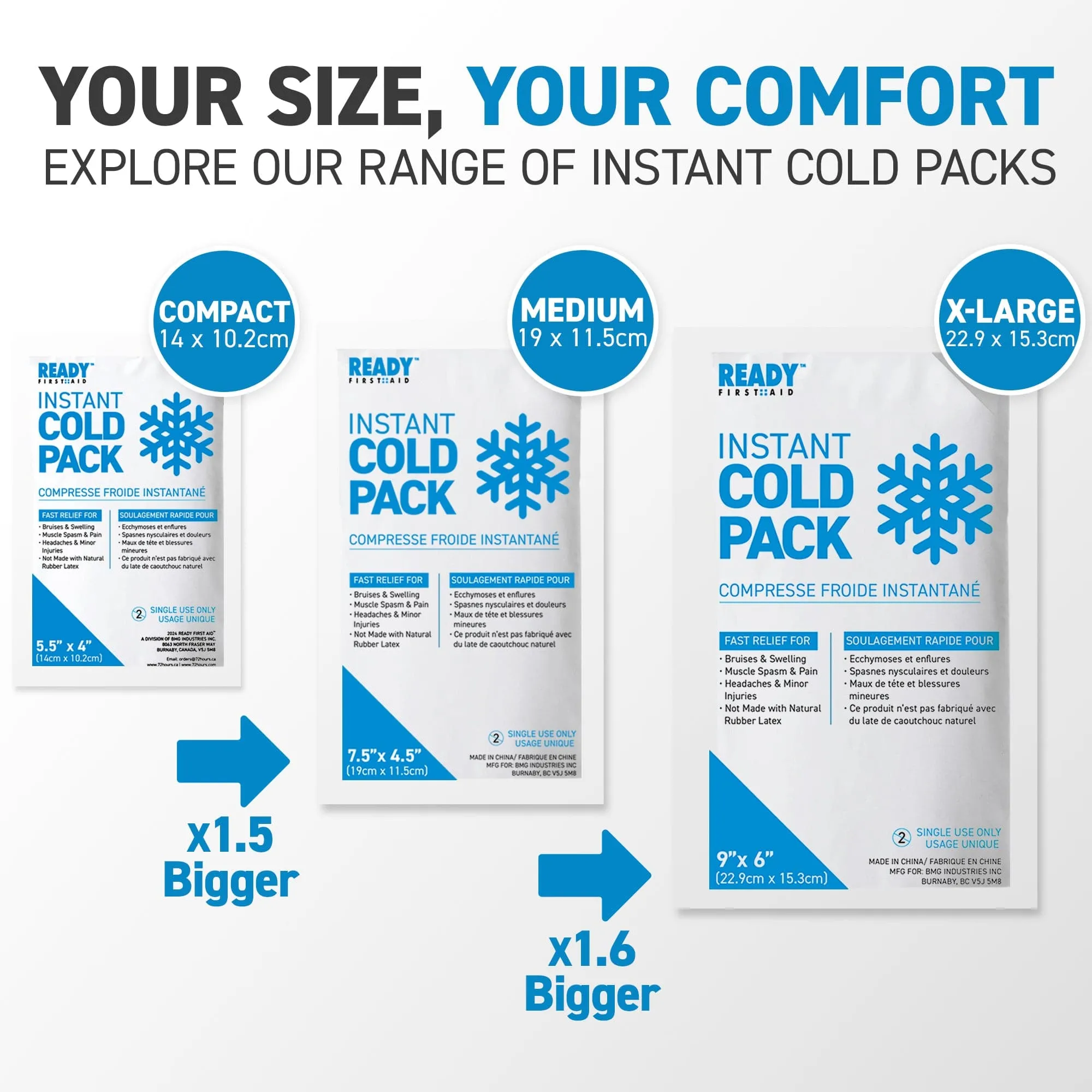 Instant Cold Pack 7.5" x 4.5" - Ready First Aid