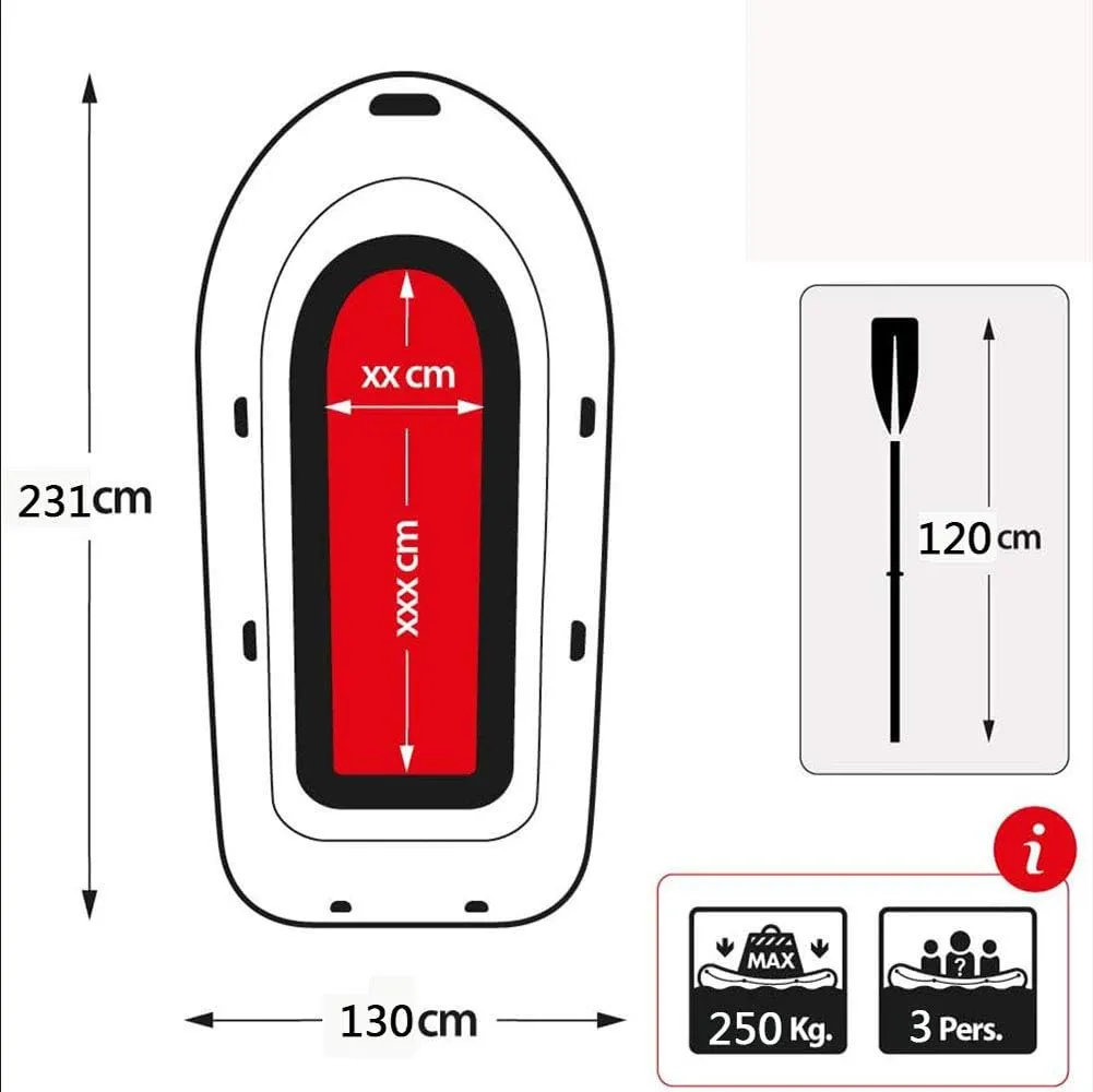 Kayak Rafts 24 Person Inflatable Boat Thickened Hovercraft WearResisting Kayak Assault Rubber Boats