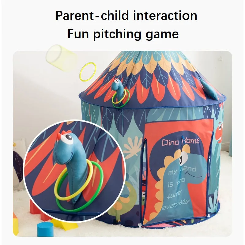 Kids Indoor 3D Printing Tent Play House Foldable Baby Dino Tents Toy Gift