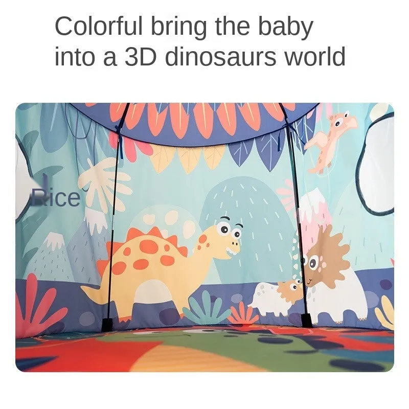 Kids Indoor 3D Printing Tent Play House Foldable Baby Dino Tents Toy Gift