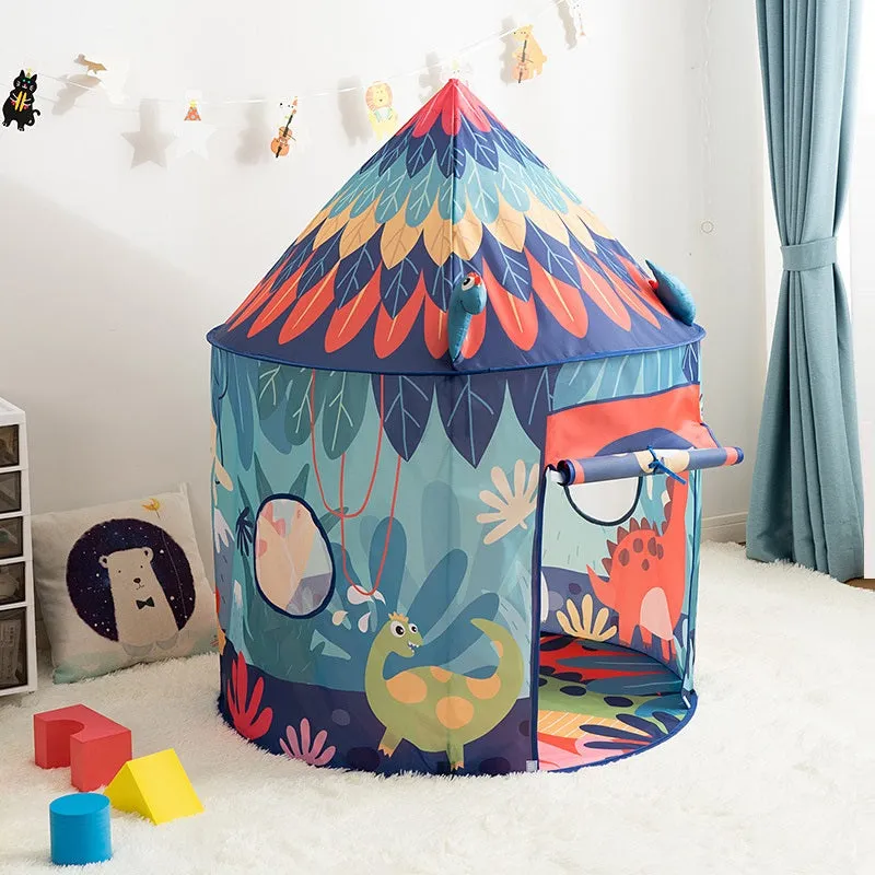 Kids Indoor 3D Printing Tent Play House Foldable Baby Dino Tents Toy Gift