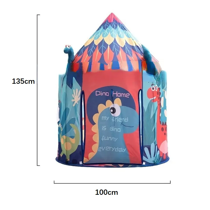 Kids Indoor 3D Printing Tent Play House Foldable Baby Dino Tents Toy Gift