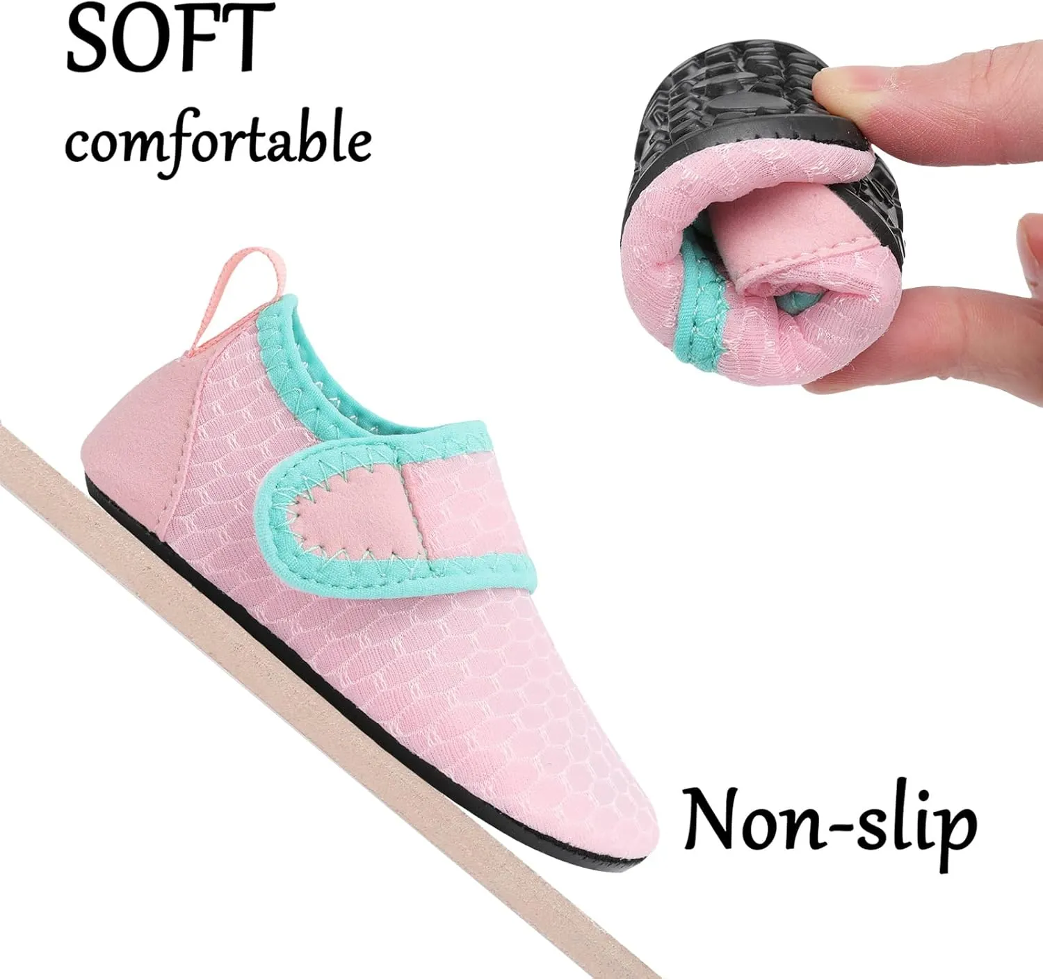 L-RUN Baby Water Shoes Barefoot Walking Shoes Infant Aqua Sock Swim Shoes for Beach Pool Sand Babies First Walker Shoes