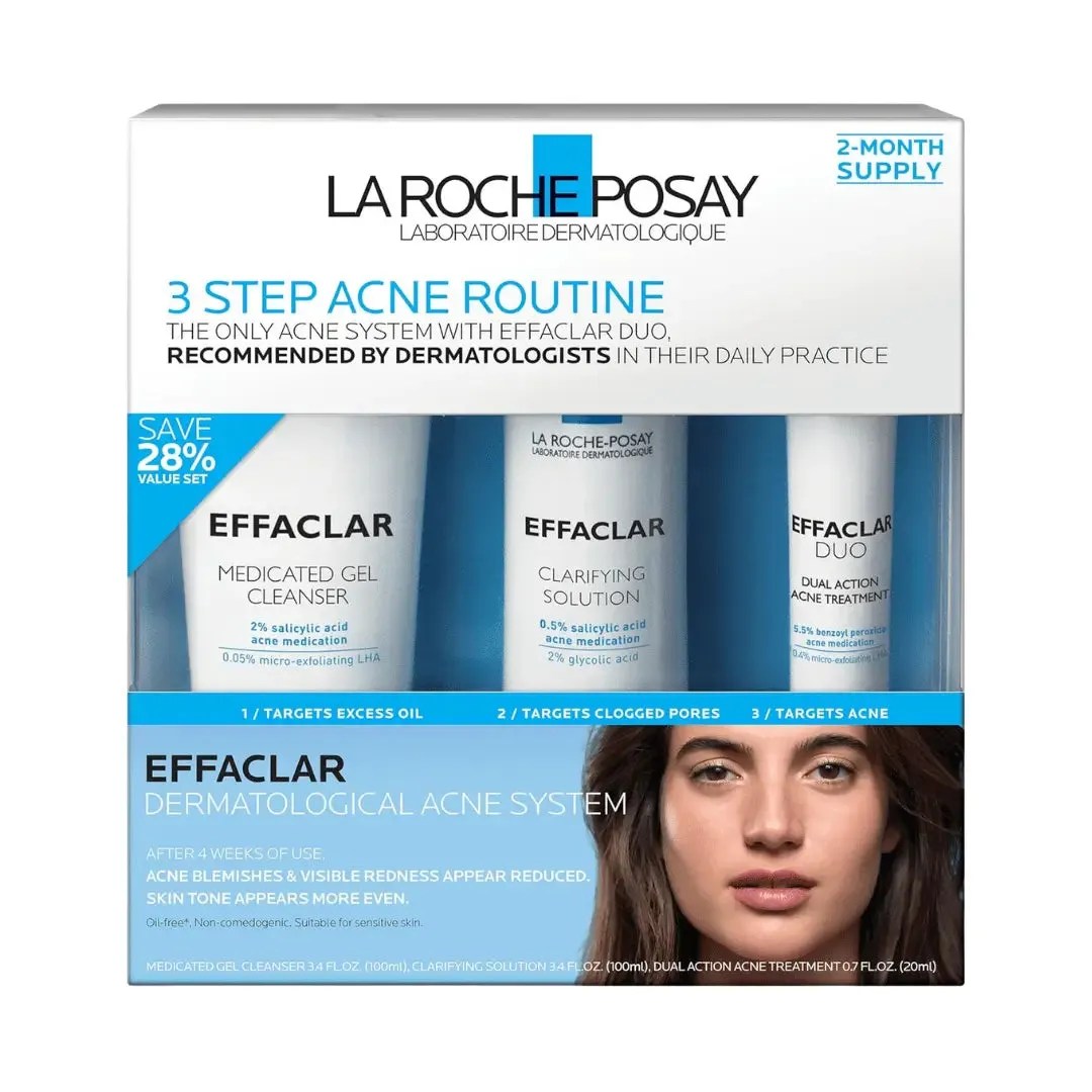 La Roche-Posay Effaclar 3 Step Acne Treatment System