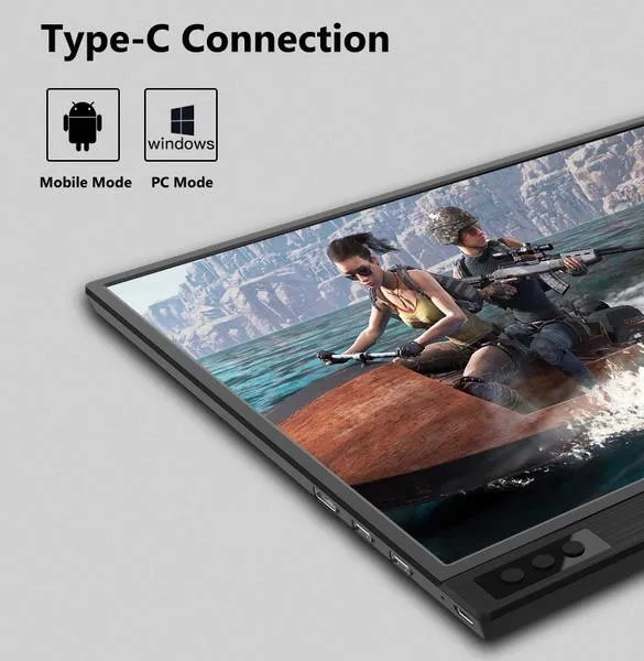 Lexuma XScreen - Portable Monitor 15.6" Touch 1920x1080 XScreen IPS Ultra Slim Type-C HDMI 1080P Full HD USB Powered