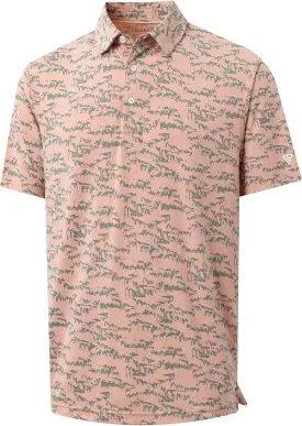 M MAELREG Golf Shirts for Men Print Performance Moisture Wicking Dry Fit Heather Stripe Collared Mens Polo Shirt Short Sleeve