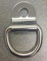 Marine Boat 316 Stainless Steel D Ring Pad Eye D-Ring 1/4'' Pinhole | 10 PACK