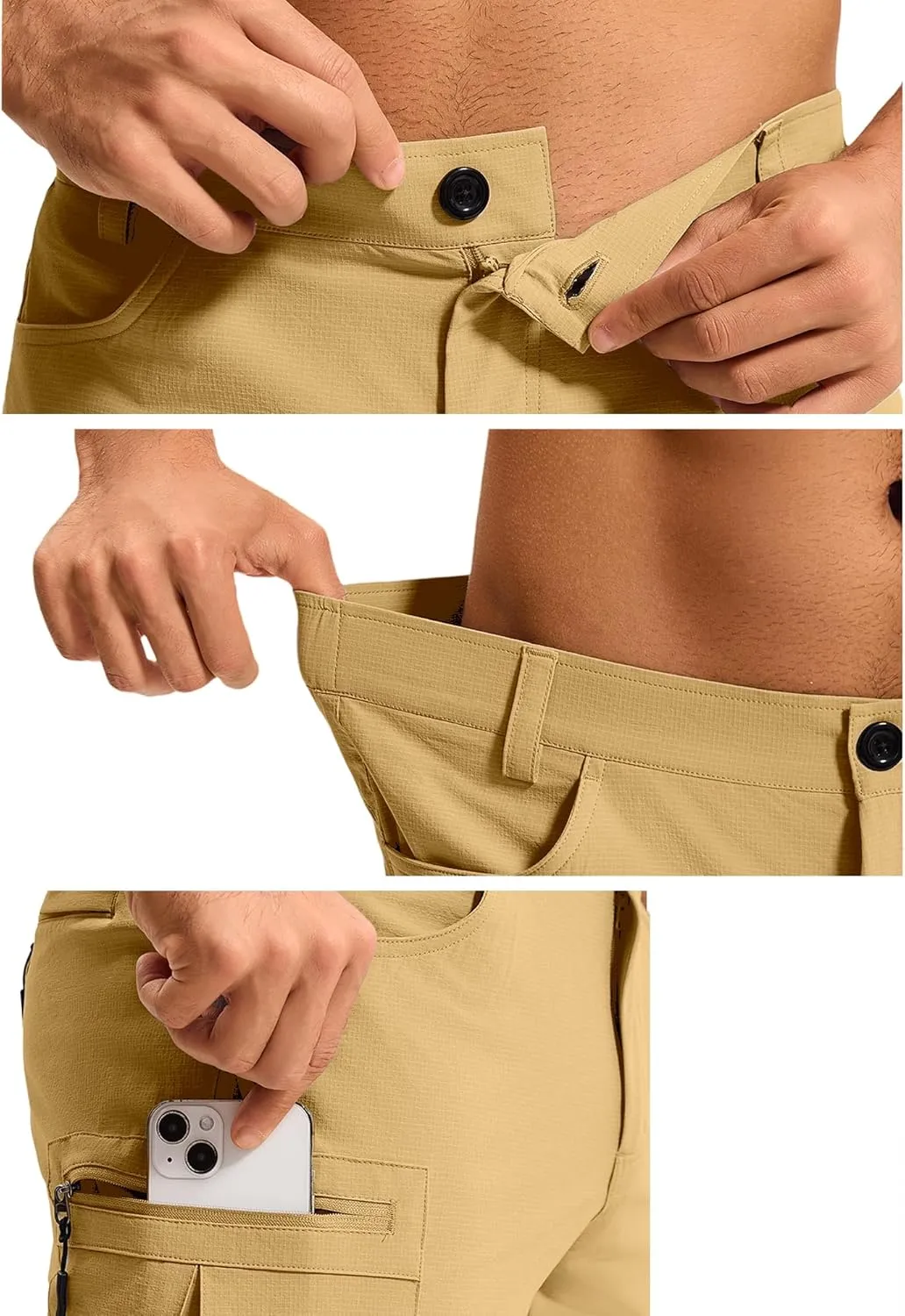 Mens Hiking Cargo Shorts Stretch Quick-Dry Outdoor Casual Work Shorts for Men Camping Fishing