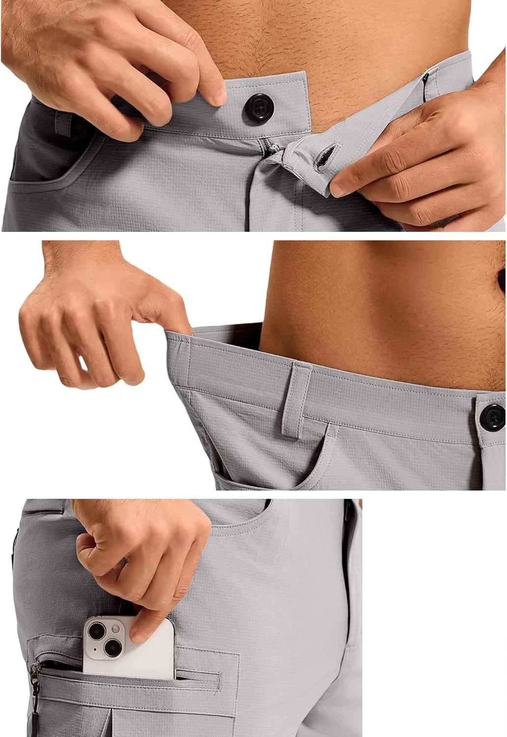 Mens Hiking Cargo Shorts Stretch Quick-Dry Outdoor Casual Work Shorts for Men Camping Fishing