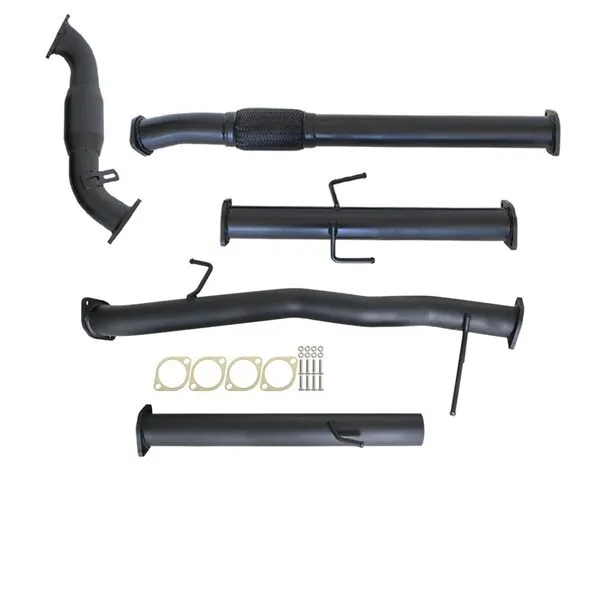 MITSUBISHI TRITON ML 2.5L 4D56 06 - 09 3" TURBO BACK CARBON OFFROAD EXHAUST WITH CAT NO MUFFLER