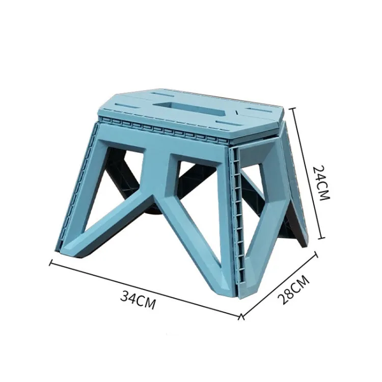Portable Thickened Plastic Folding Stool Outdoor Fishing Stool, Color: Army Green