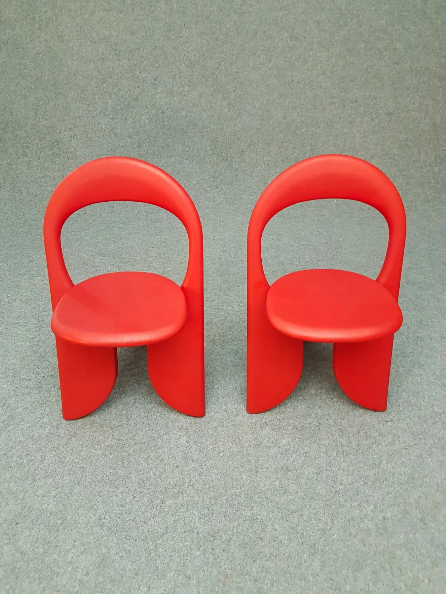 Set 2 vintage red folding chairs Filly - Giorgio Gurioli - 1980s