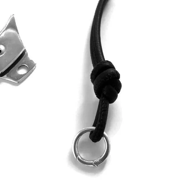 Soft Lamb Nappa Leather Lanyard - 925 Sterling Silver Spring Clip