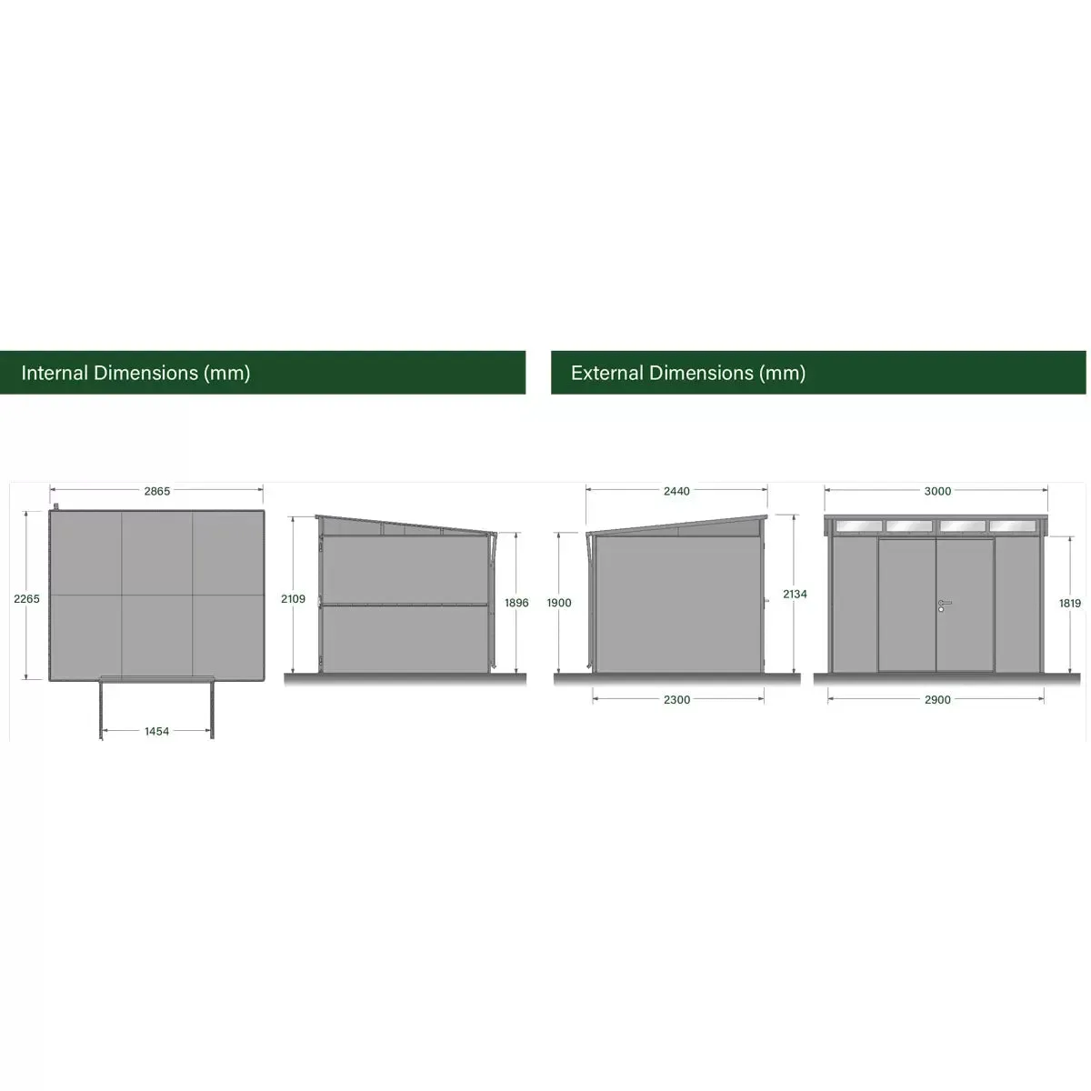 Large 10ft x 8ft Stainless Steel Garden Shed with Two Doors - Available in Two Colors