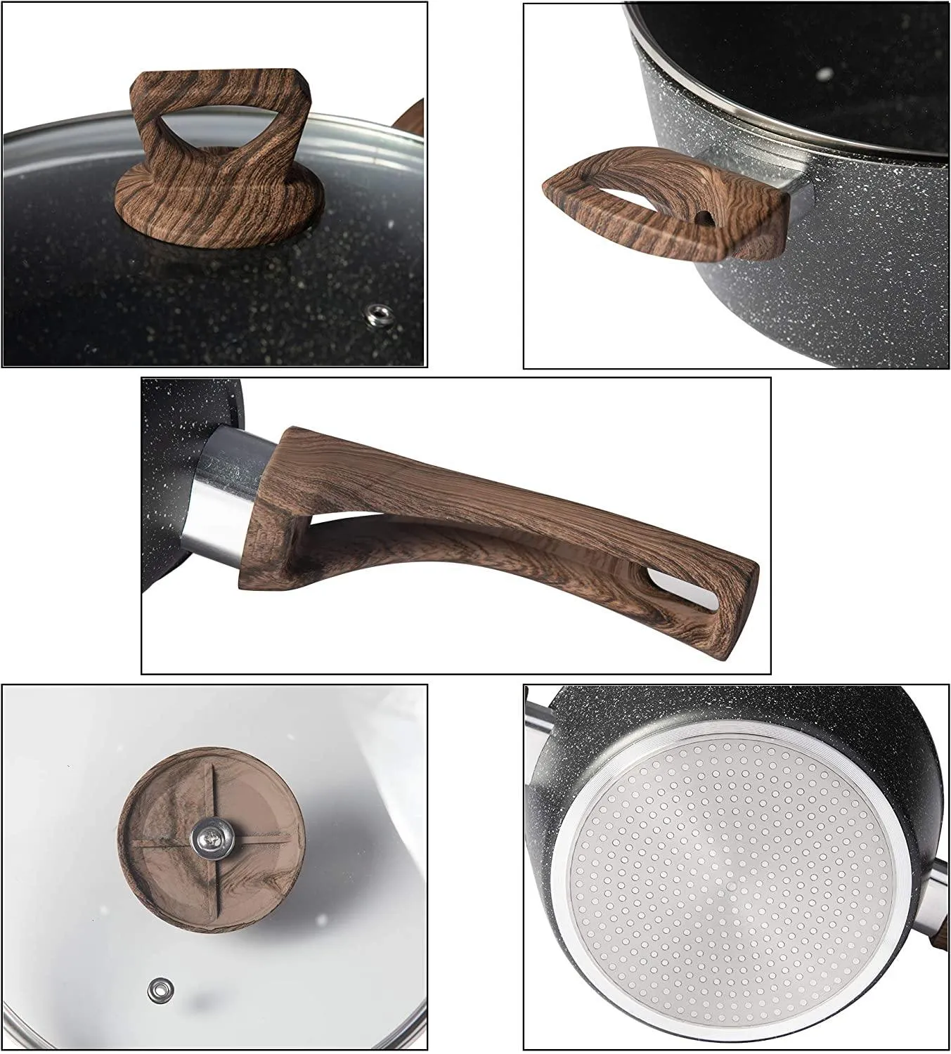 Stainless Steel Pots and Pans Sets, Classic Cookware set, 7pcs