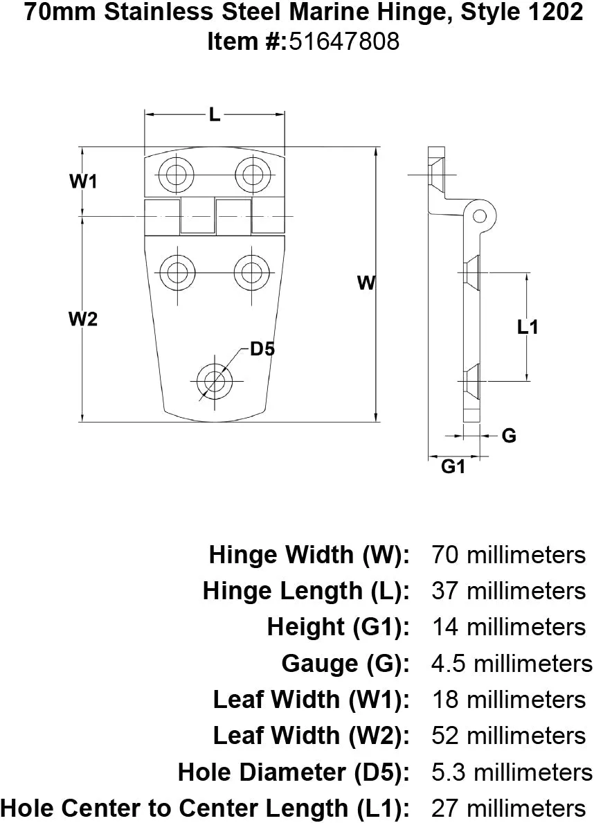Style 1202 Hinge