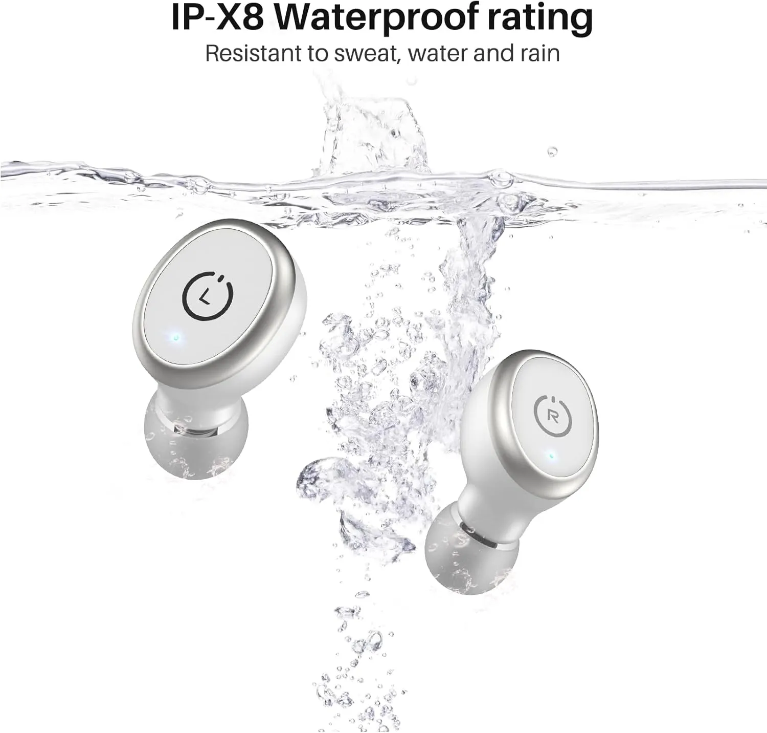 TOZO T10 True Wireless Bluetooth 5.3 Earbuds, 45H Playtime, Wireless Charging Case, IPX8 Waterproof Stereo Headphones in Ear Built in Mic Headset Premium Sound with Deep Bass, 32 Preset EQs via APP