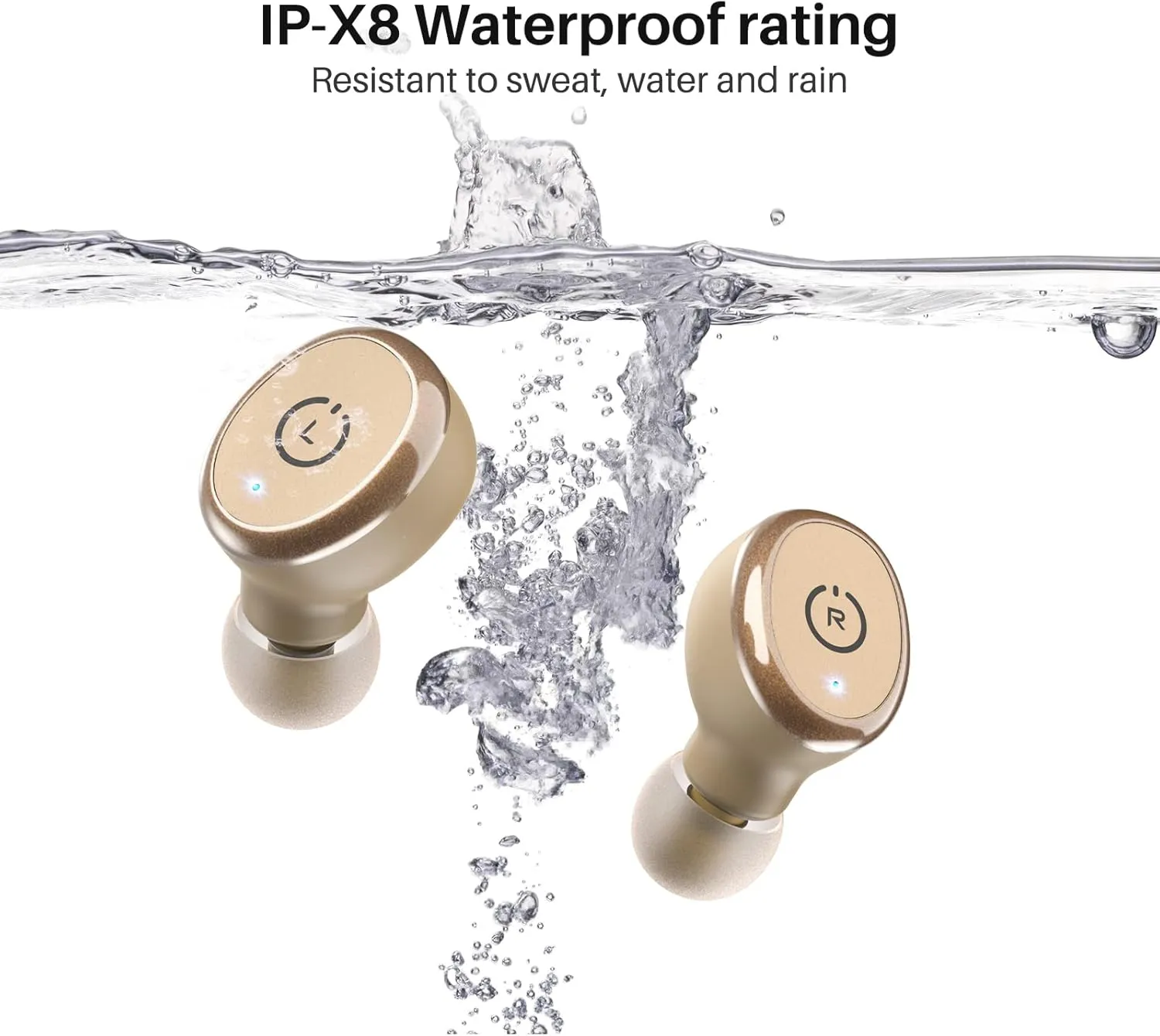 TOZO T10 True Wireless Bluetooth 5.3 Earbuds, 45H Playtime, Wireless Charging Case, IPX8 Waterproof Stereo Headphones in Ear Built in Mic Headset Premium Sound with Deep Bass, 32 Preset EQs via APP