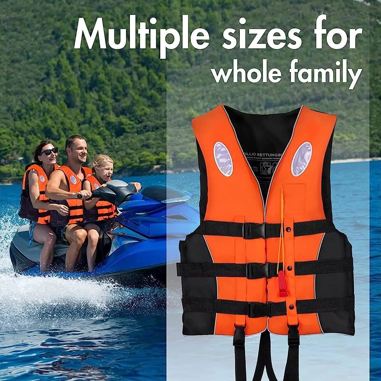 Vest for Adults,Snorkeling Vest for Men & Women, Portable Swim Jacket & Buoyancy Vest for Snorkeling, Swimming, Kayaking, Boating