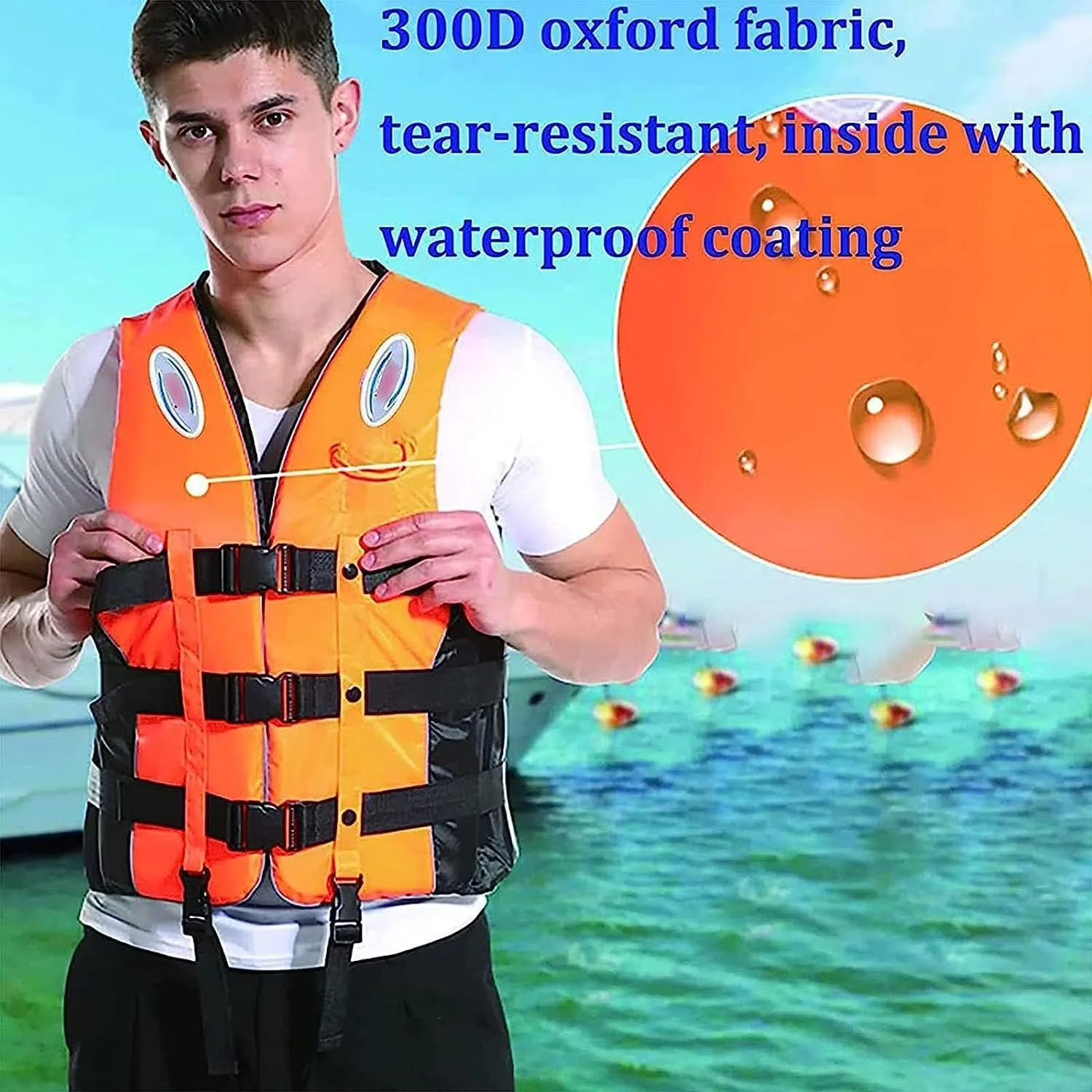 Vest for Adults,Snorkeling Vest for Men & Women, Portable Swim Jacket & Buoyancy Vest for Snorkeling, Swimming, Kayaking, Boating