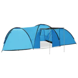 vidaXL Camping Igloo Tent 650x240x190 cm 8 Person Blue