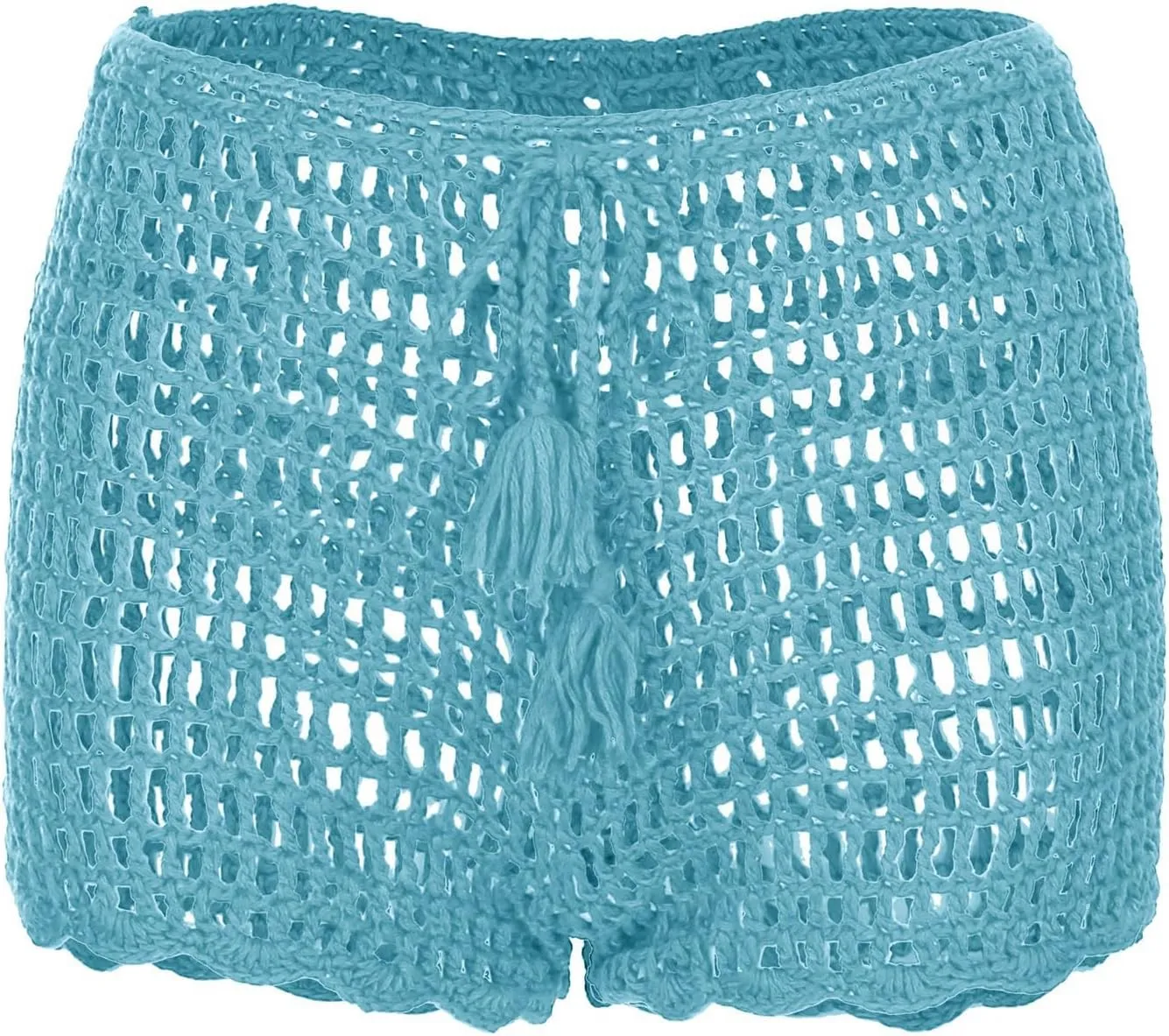 Women's Crochet Cover Up Shorts Hollow Out Knit Bathing Suit Crochet Beach Shorts Coverup Bottom